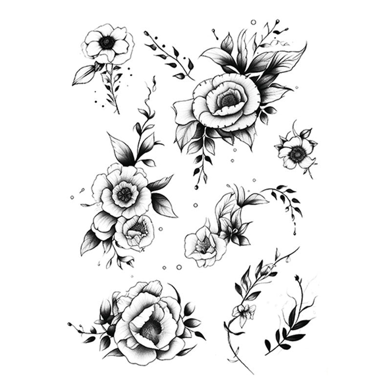 Hot Sale Flower Butterfly Large Pattern Flower Arm Tattoo Sticker BUY 1 GET 2