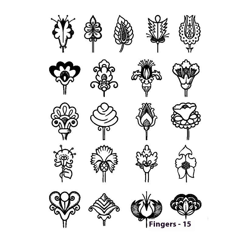 Herbal Juice Tattoo Sticker Sweat-proof Non-reflective Finger Niche Stickers BUY 1 GET 2