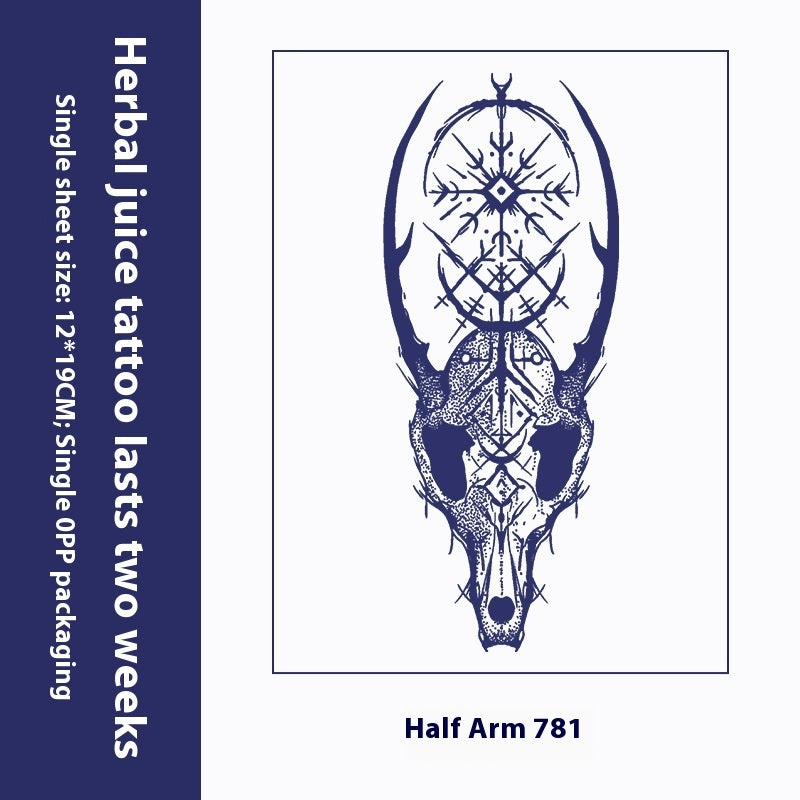 Herbal Tattoo Sticker Dark Flower Arm Juice BUY 1 GET 2