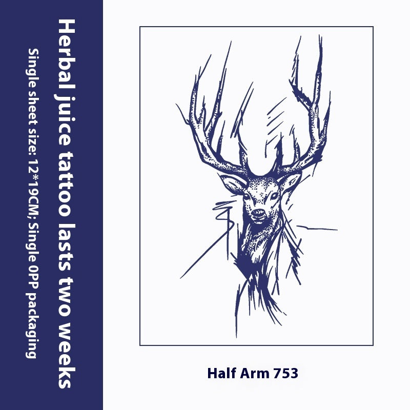 Herbal Tattoo Sticker Dark Flower Arm Juice BUY 1 GET 2