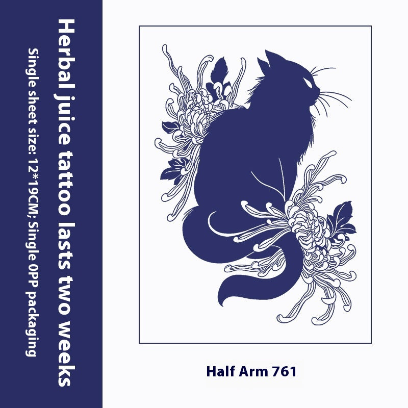 Herbal Tattoo Sticker Dark Flower Arm Juice BUY 1 GET 2