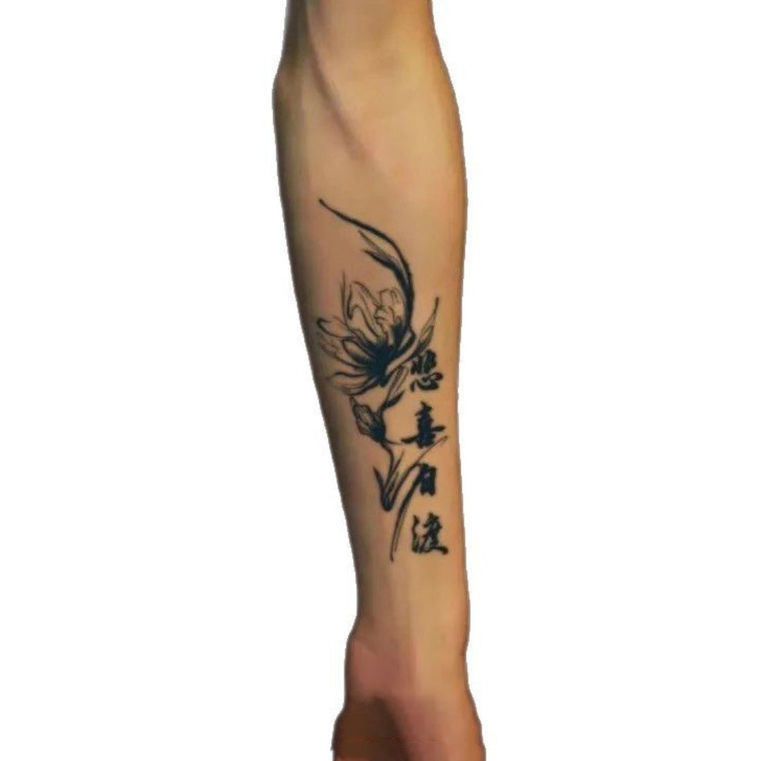 National Style Lotus Text Sad And Happy Self-crossing Good-looking Permanent BUY 1 GET 2