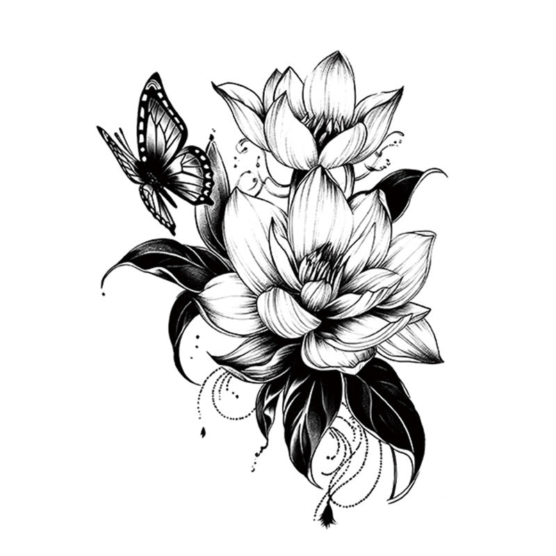 Hot Sale Flower Butterfly Large Pattern Flower Arm Tattoo Sticker BUY 1 GET 2