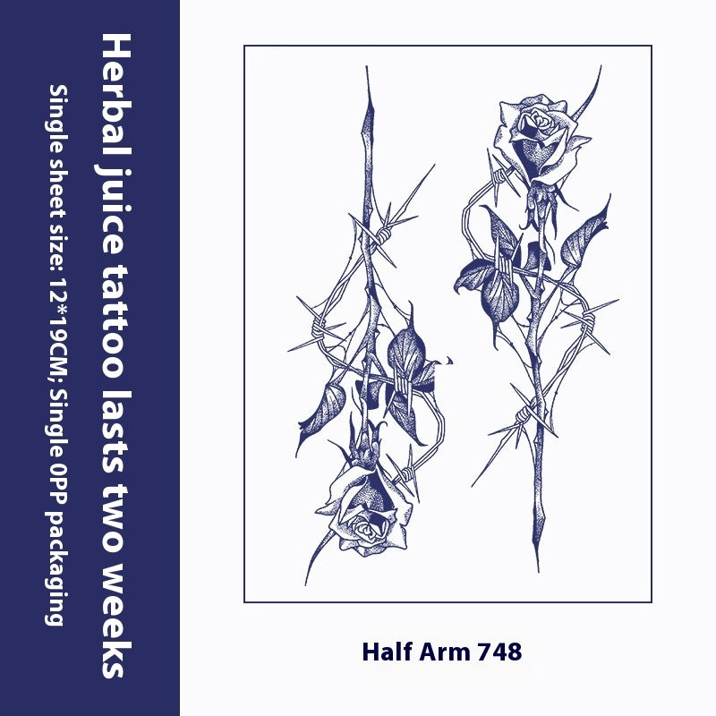 Herbal Tattoo Sticker Dark Flower Arm Juice BUY 1 GET 2