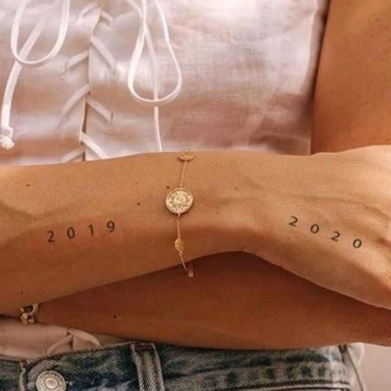 INS English Letters And Numbers Herbal Tattoo Sticker Waterproof  BUY 1 GET 2