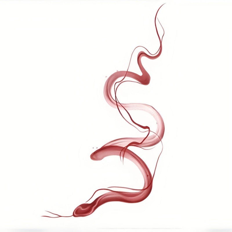 Sexy Hot Girl Student Waist Big Pattern Red Snake Color Tattoo Sticker BUY 1 GET 3