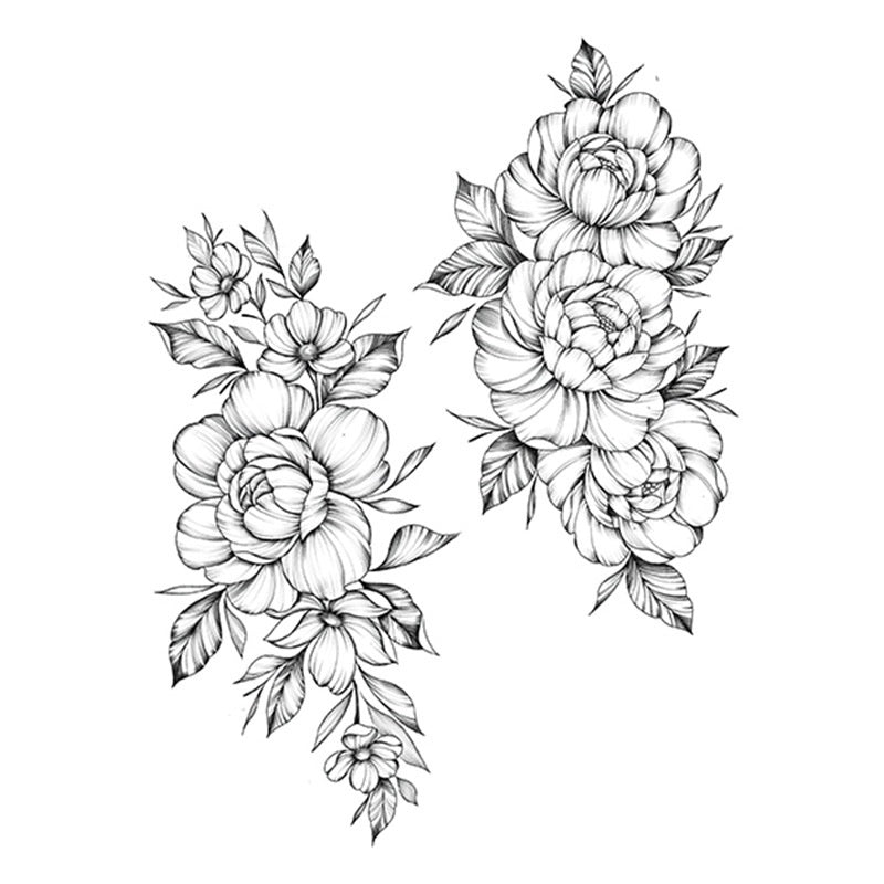 Hot Sale Flower Butterfly Large Pattern Flower Arm Tattoo Sticker BUY 1 GET 2