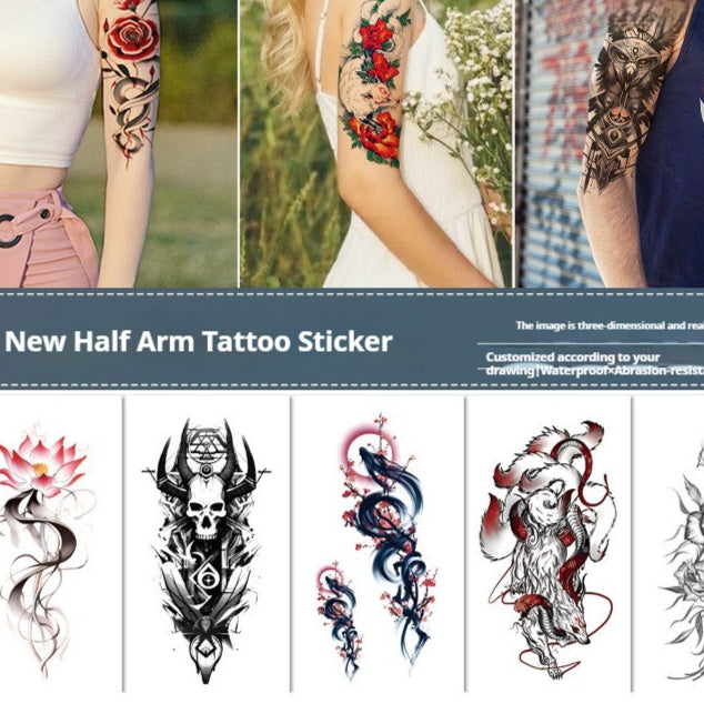 New Flower Arm Tattoo Sticker Waterproof Men And Women BUY 1 GET 2