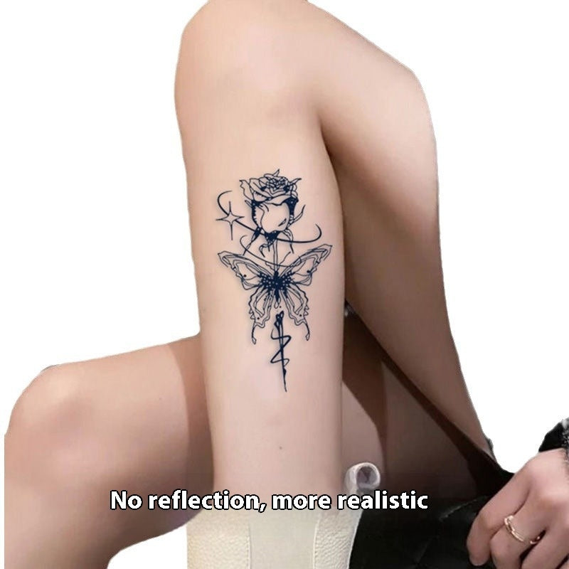 Butterfly Rose Tattoo Sticker Herbal Juice BUY 1 GET 2