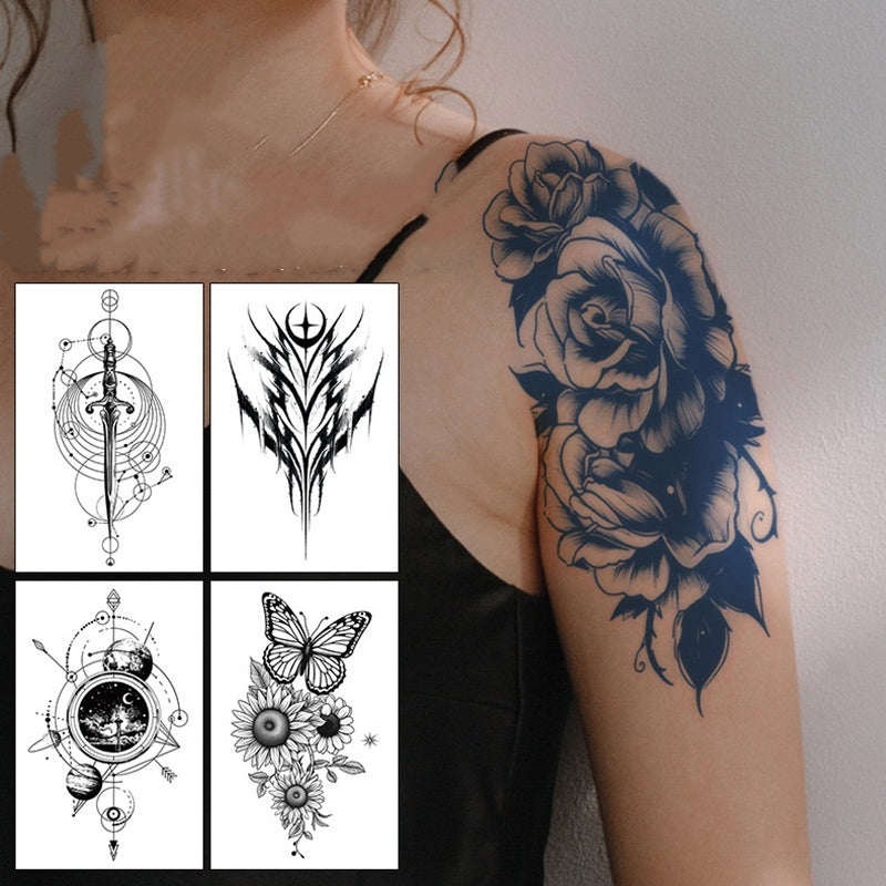 European And American Style Herbal Juice Tattoo Sticker Half Sleeve Semi-permanent BUY 1 GET 2