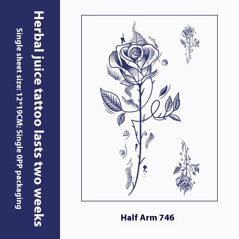 Herbal Tattoo Sticker Dark Flower Arm Juice BUY 1 GET 2