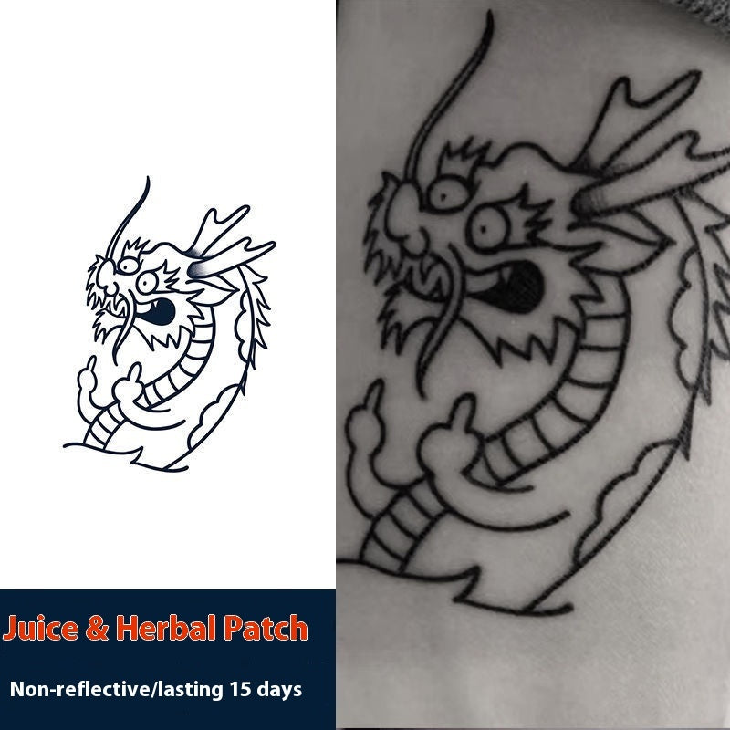 Herbal Juice Funny Guan Yu Tattoo Waterproof And Durable Tattoo Sticker BUY 1 GET 2