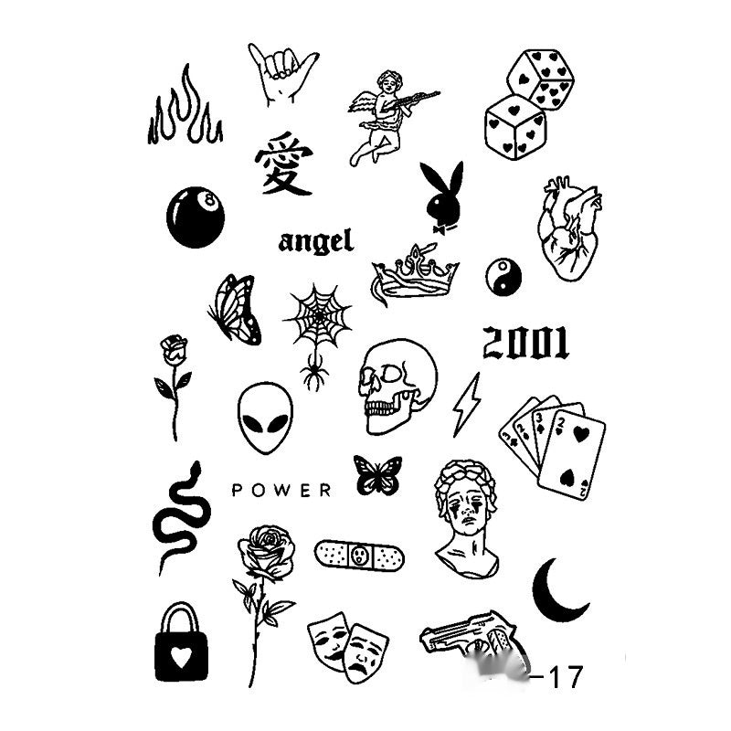 Herbal Juice Tattoo Sticker Sweat-proof Non-reflective Finger Niche Stickers BUY 1 GET 2