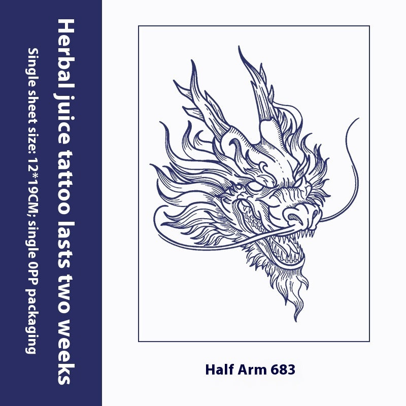 Herbal Tattoo Sticker Dark Flower Arm Juice BUY 1 GET 2