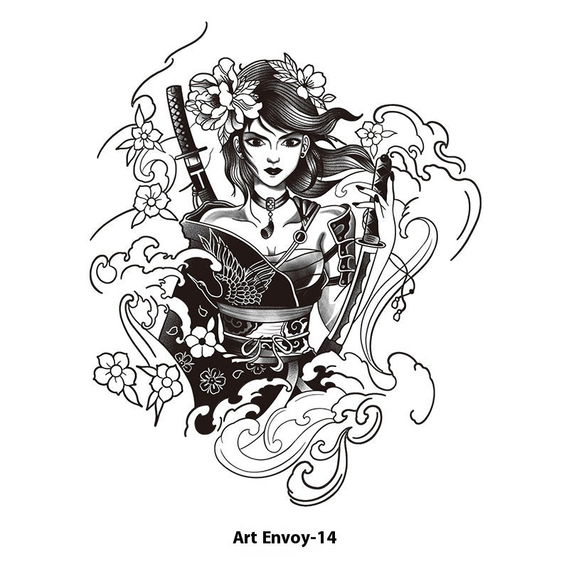 Herbal Waterproof And Durable Tattoo Text Tattoo Stickers BUY 1 GET 2