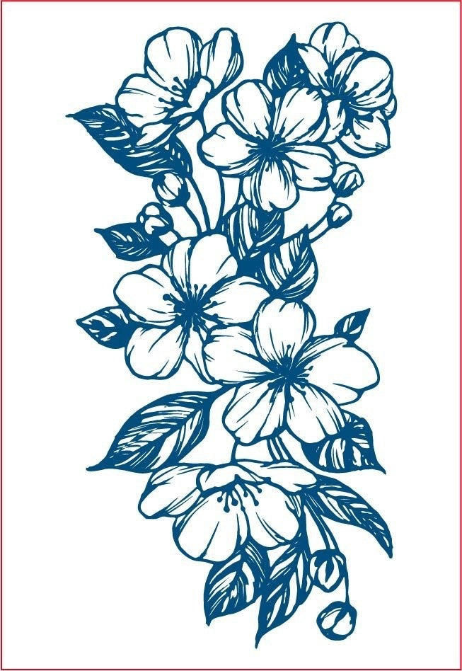 Flower Herbal Juice Tattoo Sticker Chest Flower Semi-permanent BUY 1 GET 2