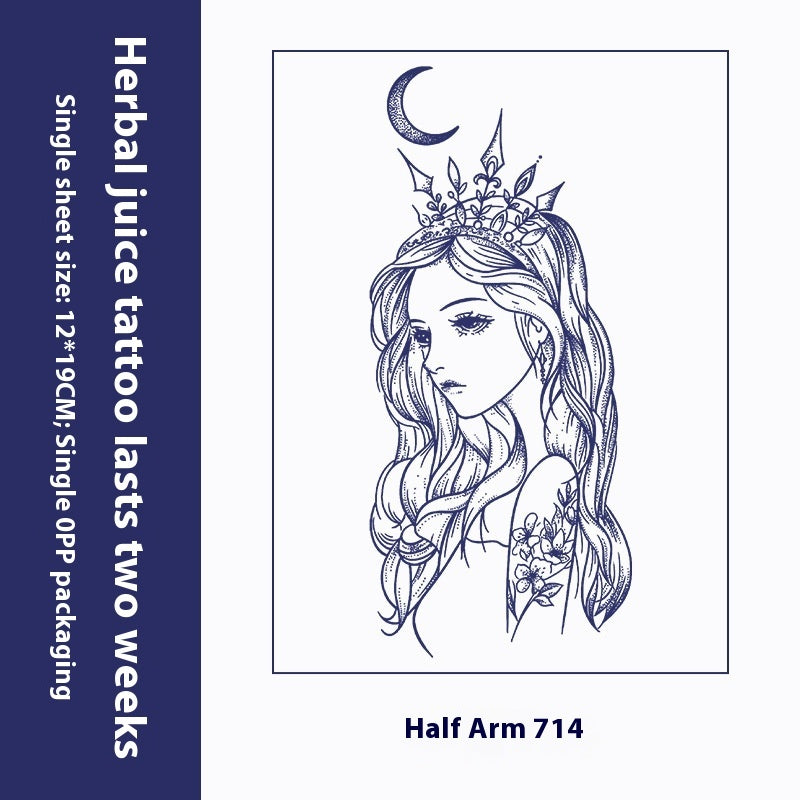 Herbal Tattoo Sticker Dark Flower Arm Juice BUY 1 GET 2