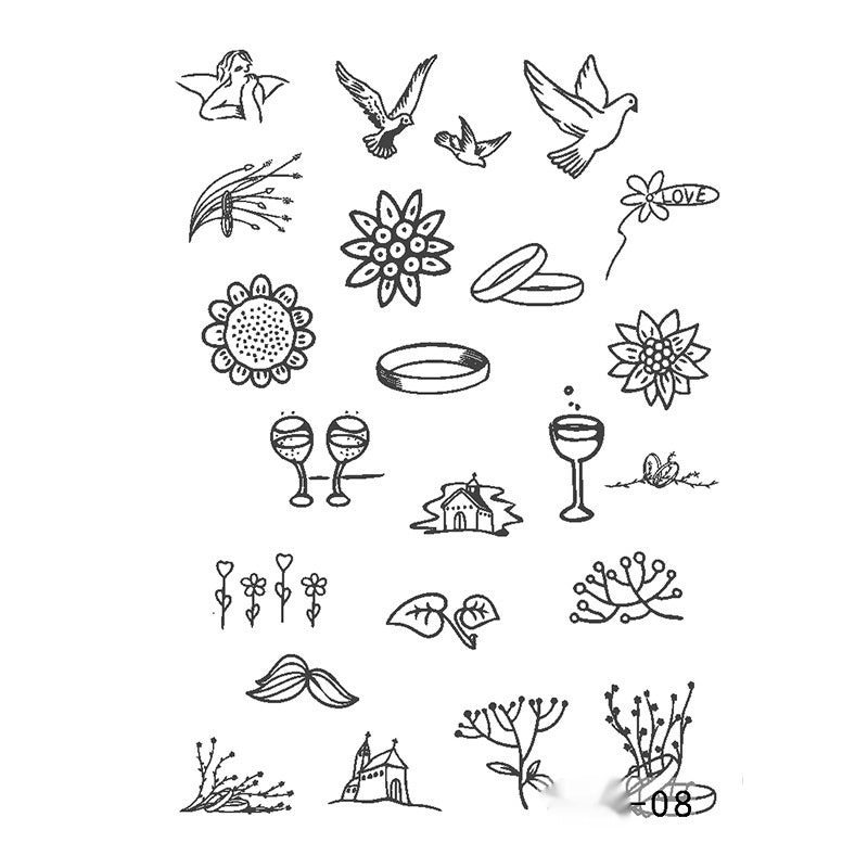 Herbal Juice Tattoo Sticker Sweat-proof Non-reflective Finger Niche Stickers BUY 1 GET 2