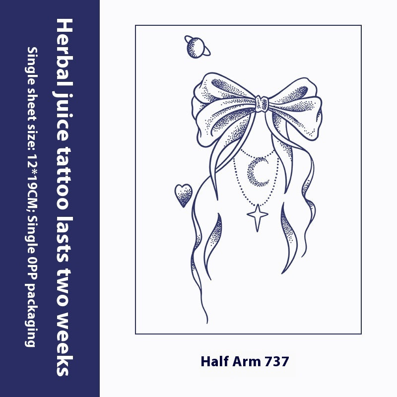 Herbal Tattoo Sticker Dark Flower Arm Juice BUY 1 GET 2