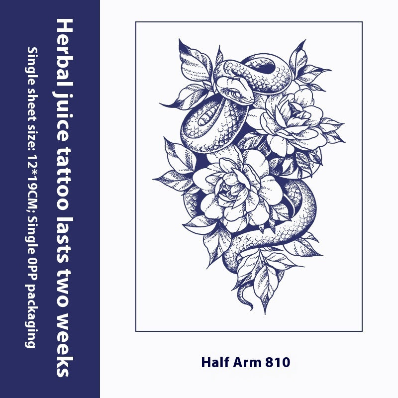 Herbal Tattoo Sticker Dark Flower Arm Juice BUY 1 GET 2