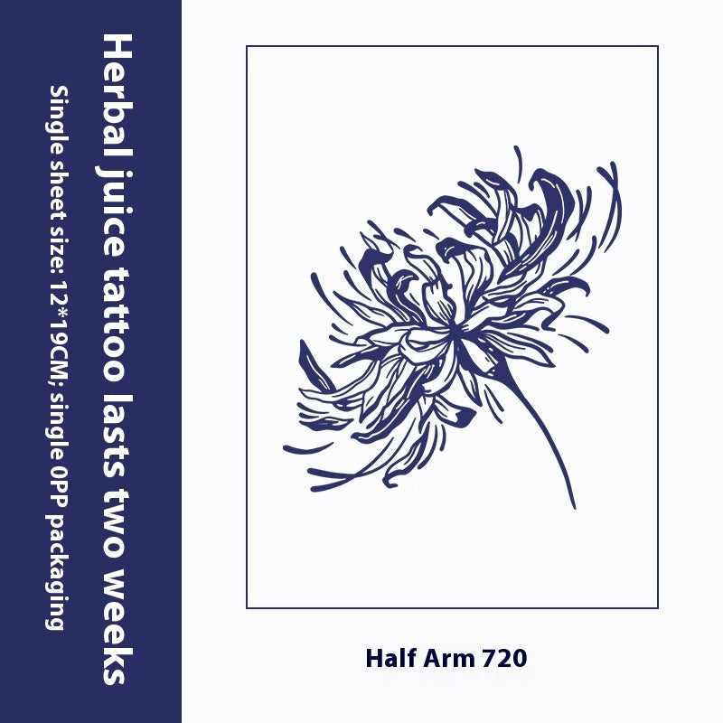 Herbal Tattoo Sticker Dark Flower Arm Juice BUY 1 GET 2