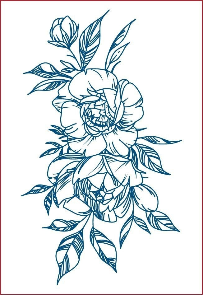 Flower Herbal Juice Tattoo Sticker Chest Flower Semi-permanent BUY 1 GET 2