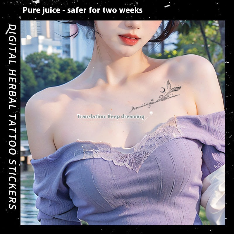 Semi-permanent Tattoo Sticker Female Waterproof And Durable BUY 1 GET 2