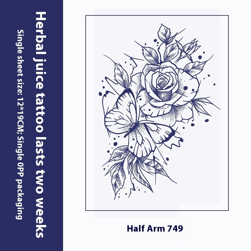 Herbal Tattoo Sticker Dark Flower Arm Juice BUY 1 GET 2