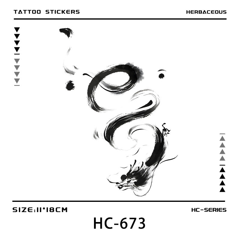 Ink Dragon Long Lasting Waterproof Tattoo Sticker Men BUY 1 GET 2