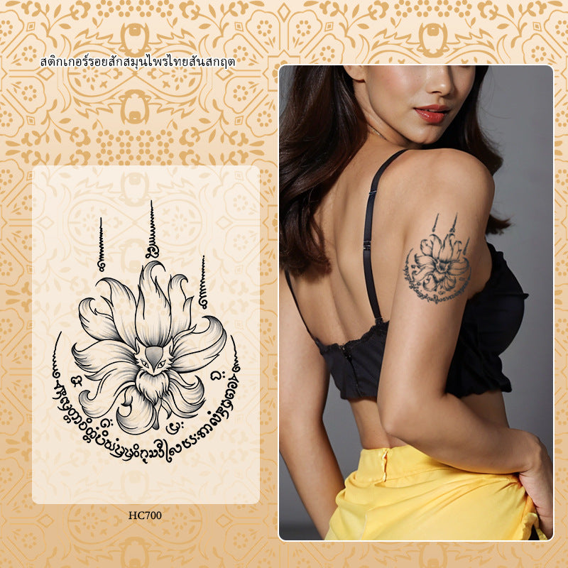 Sanskrit Tattoo Sticker Thai Scripture Female Waterproof And Durable BUY 1 GET 2