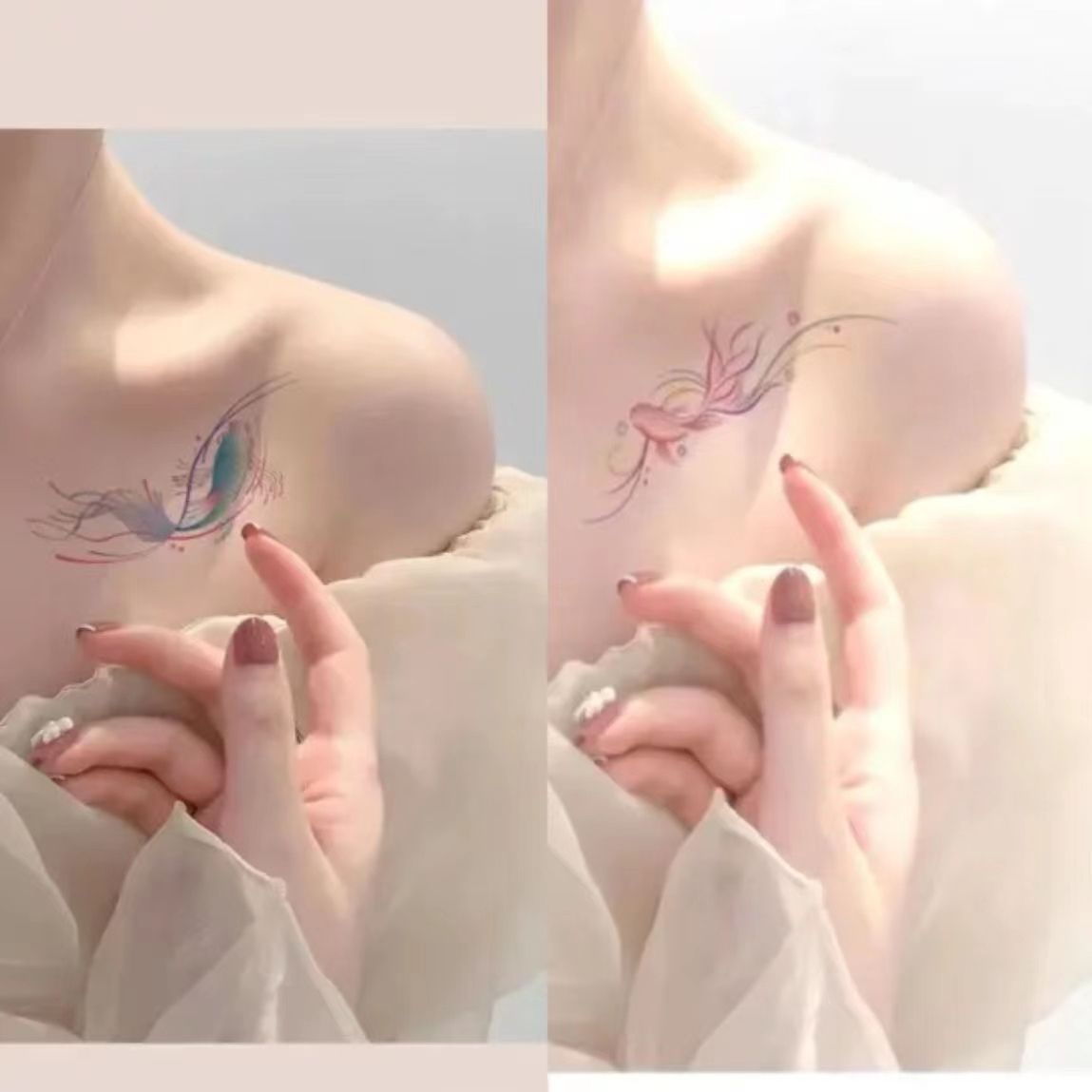 Waterproof Women's Color Koi Tattoo Sticker BUY 1 GET 3