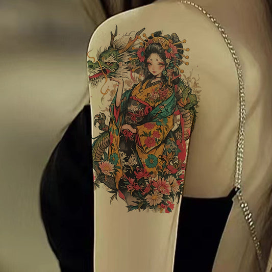New Ukiyo-e Tattoo Sticker Girl Waterproof And Durable BUY 1 GET 3