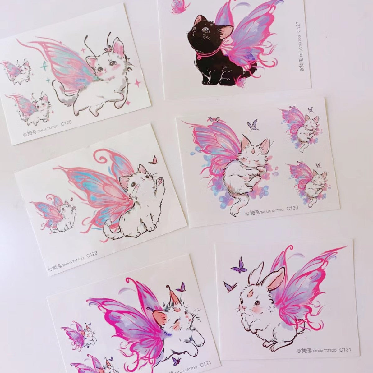 Student American Style Trend Cat Tattoo Sticker Female BUY 1 GET 3