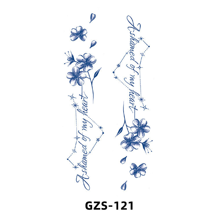 Herbal Juice Tattoo Sticker Cute Flowers Semi-permanent BUY 1 GET 2