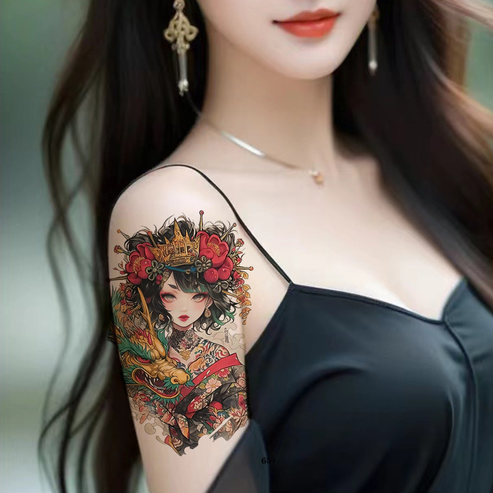 New Ukiyo-e Tattoo Sticker Girl Waterproof And Durable BUY 1 GET 3