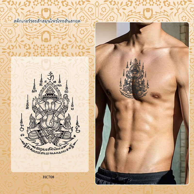 Sanskrit Tattoo Sticker Thai Scripture Female Waterproof And Durable BUY 1 GET 2