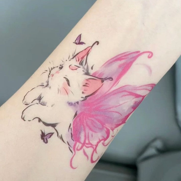 Student American Style Trend Cat Tattoo Sticker Female BUY 1 GET 3