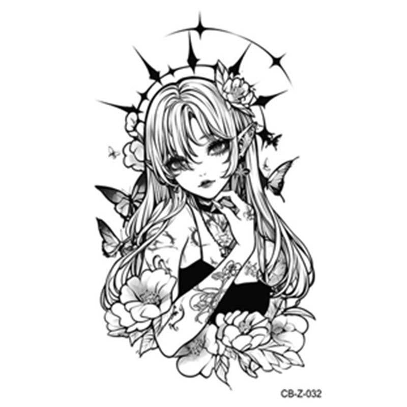 European And American Style Herbal Juice Tattoo Sticker Half Sleeve Semi-permanent BUY 1 GET 2