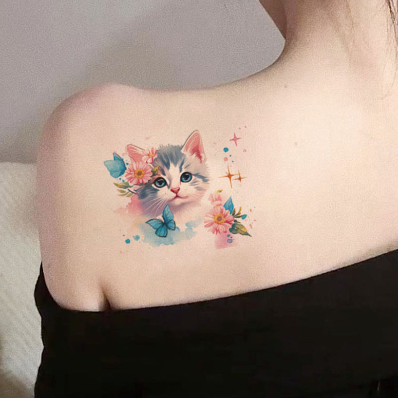 Color Tattoo Sticker Waterproof And Durable Arm Clavicle Personality  BUY 1 GET 3