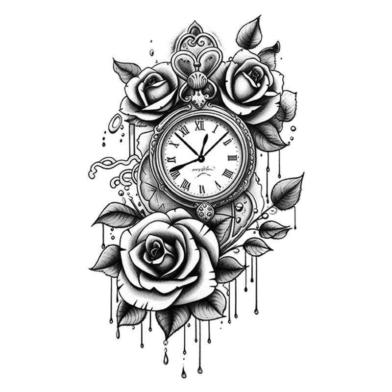 Hot Sale Flower Butterfly Large Pattern Flower Arm Tattoo Sticker BUY 1 GET 2