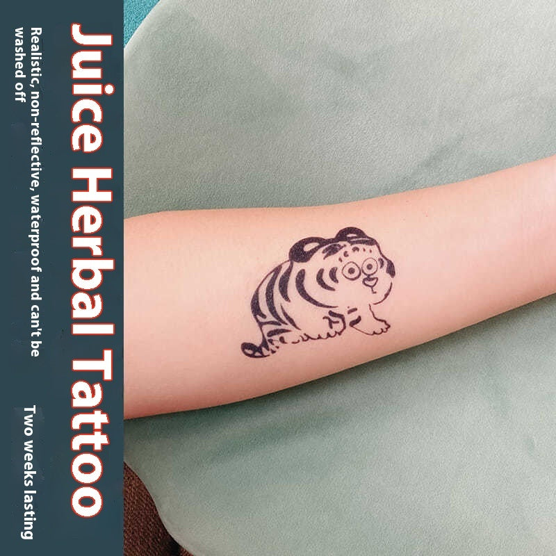 Herbal Juice Funny Guan Yu Tattoo Waterproof And Durable Tattoo Sticker BUY 1 GET 2