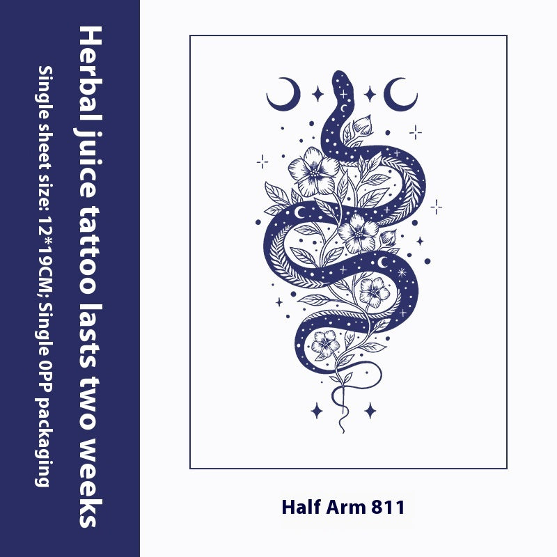 Herbal Tattoo Sticker Dark Flower Arm Juice BUY 1 GET 2