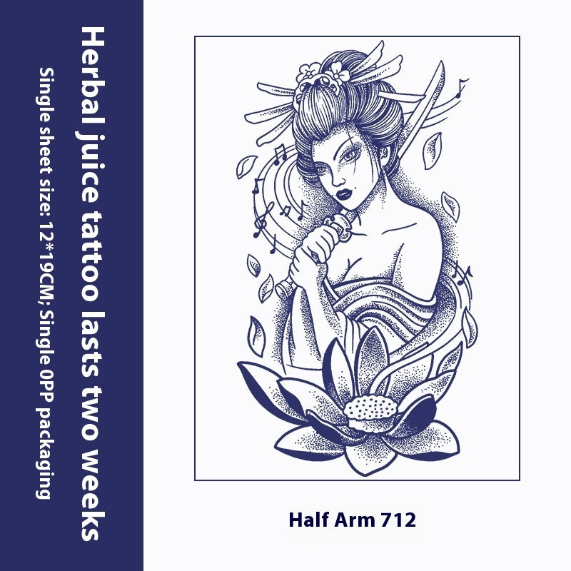 Herbal Tattoo Sticker Dark Flower Arm Juice BUY 1 GET 2