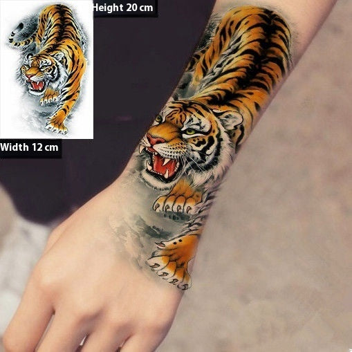 Tiger Tattoo Sticker Waterproof And Durable Men's And Women's Arm Realistic BUY 1 GET 3