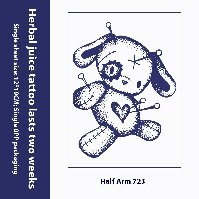 Herbal Tattoo Sticker Dark Flower Arm Juice BUY 1 GET 2