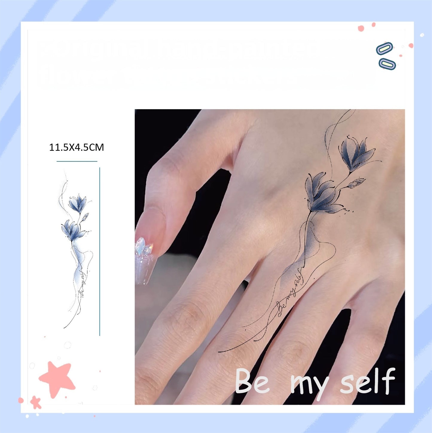 Colorful Arm Flower Tattoo Transfer Printing BUY 1 GET 3