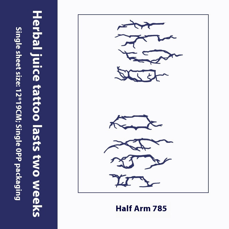 Herbal Tattoo Sticker Dark Flower Arm Juice BUY 1 GET 2