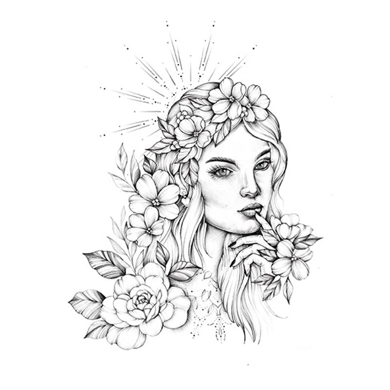 Hot Sale Flower Butterfly Large Pattern Flower Arm Tattoo Sticker BUY 1 GET 2