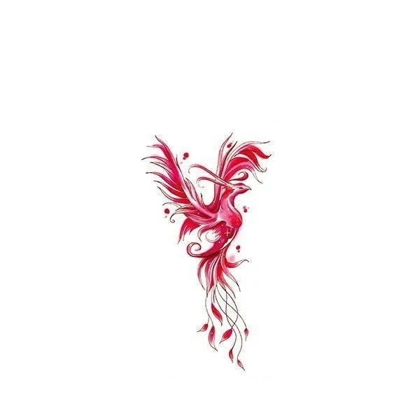 Popular Fire Phoenix Tattoo Sticker Waterproof And Durable High Sense BUY 1 GET 3
