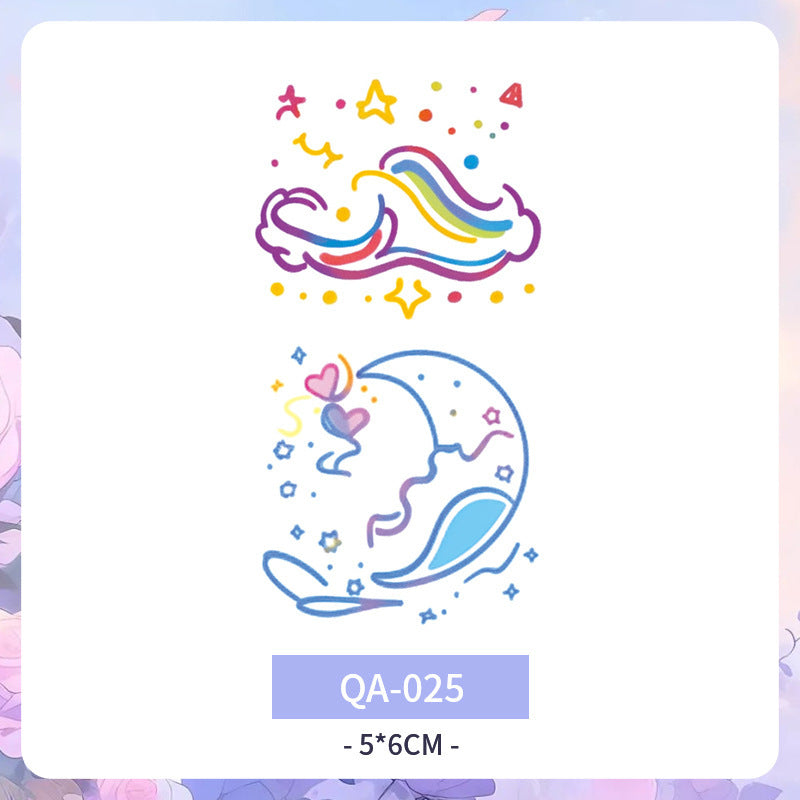 Color Tattoo Sticker Waterproof And Durable Arm Clavicle Personality  BUY 1 GET 3